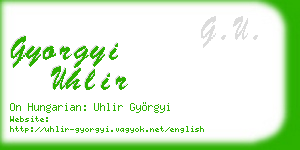 gyorgyi uhlir business card